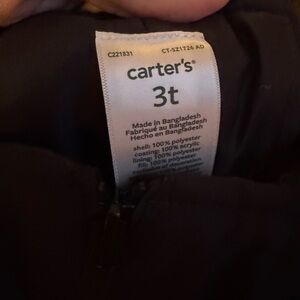 Carter's Black 3T Snow bibs